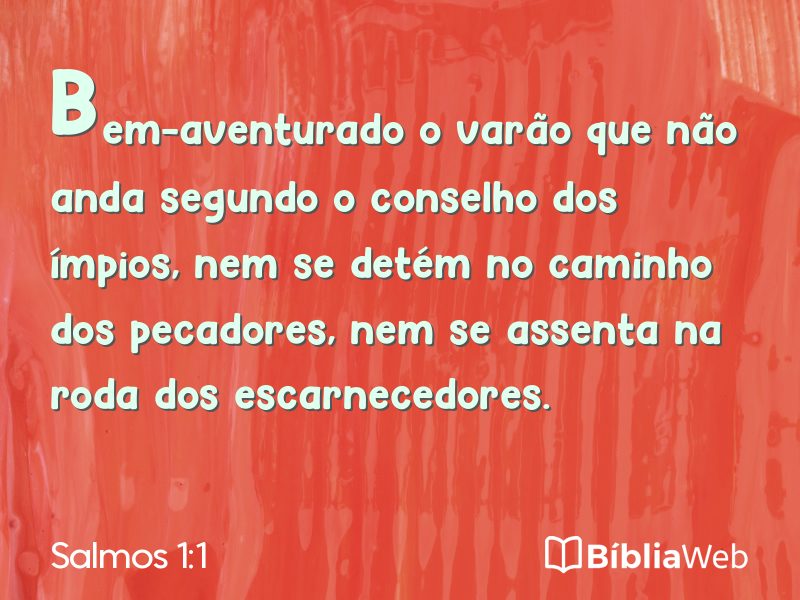Salmos 1:1 em imagem para compartilhar