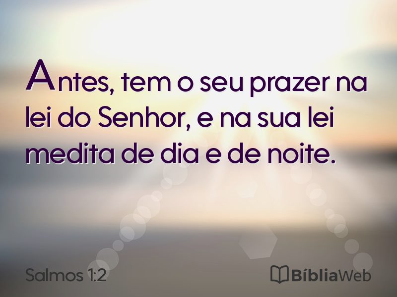 Salmos 1:2 em imagem para compartilhar