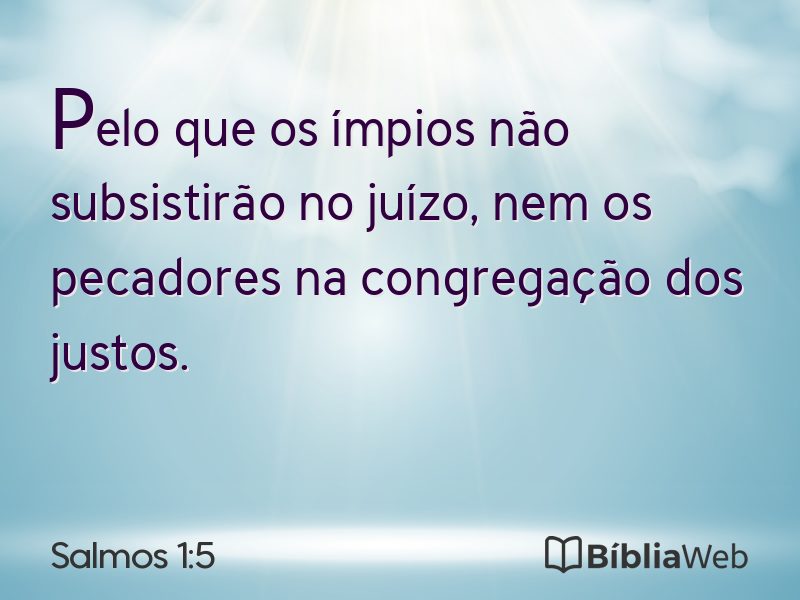 Salmos 1:5 em imagem para compartilhar