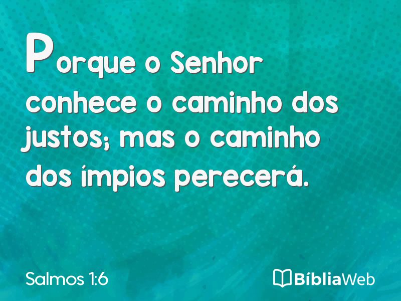 Salmos 1:6 em imagem para compartilhar