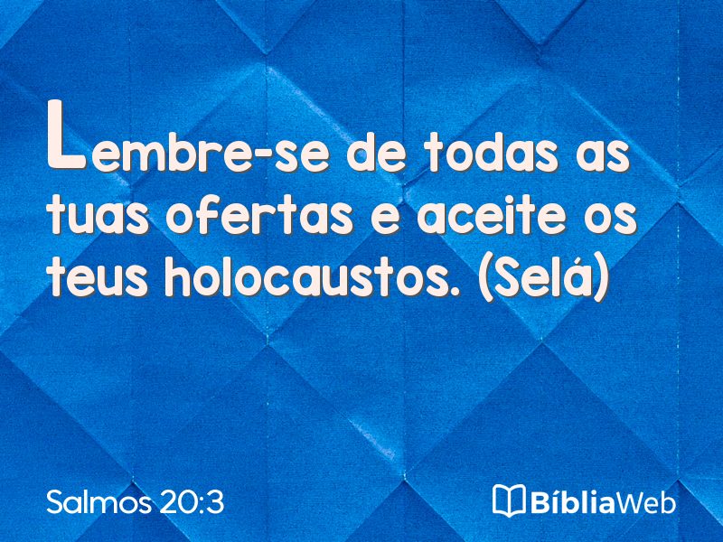 Salmos 20:3 em imagem para compartilhar