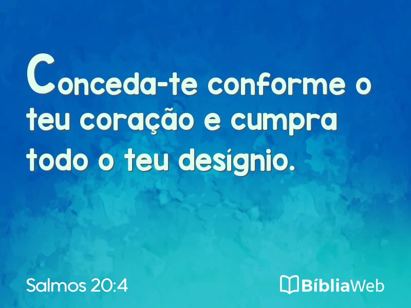 Salmos 20:4 em imagem para compartilhar
