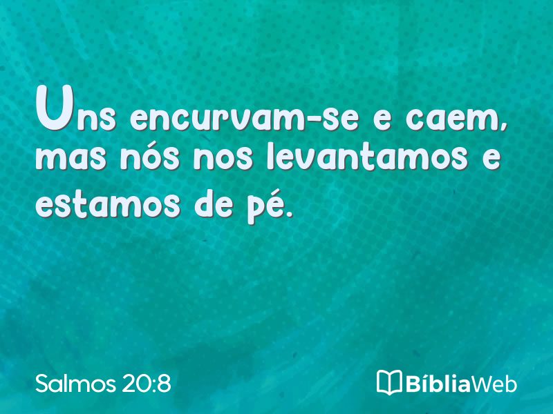 Salmos 20:8 em imagem para compartilhar