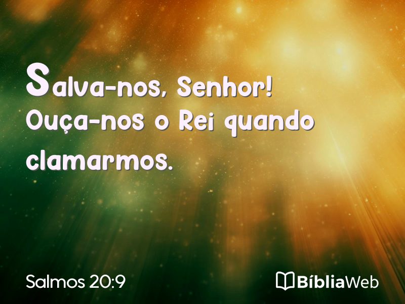 Salmos 20:9 em imagem para compartilhar