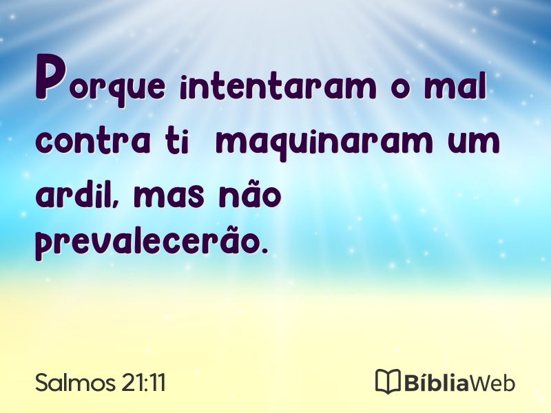 Salmos 21:11 em imagem para compartilhar
