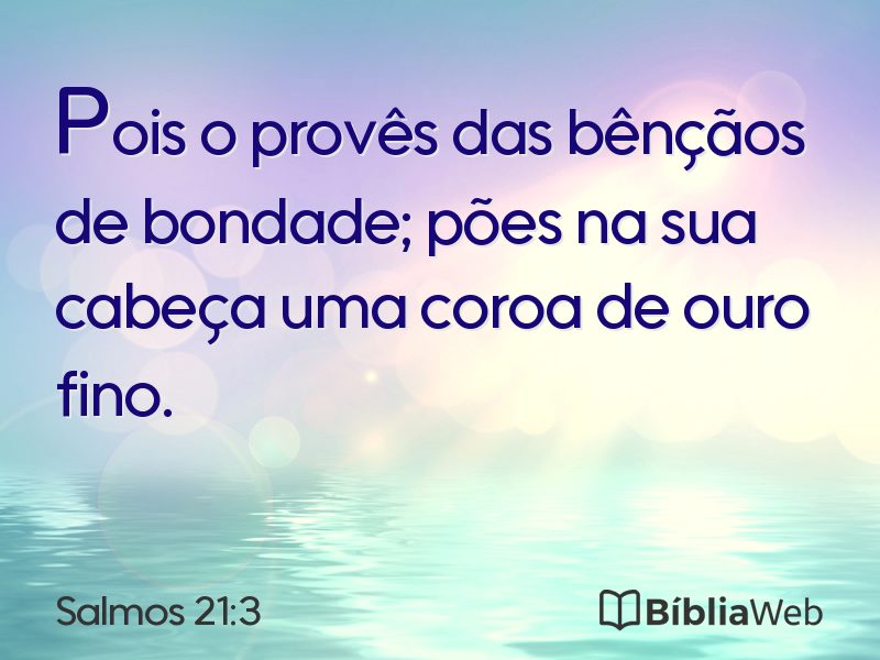 Salmos 21:3 em imagem para compartilhar