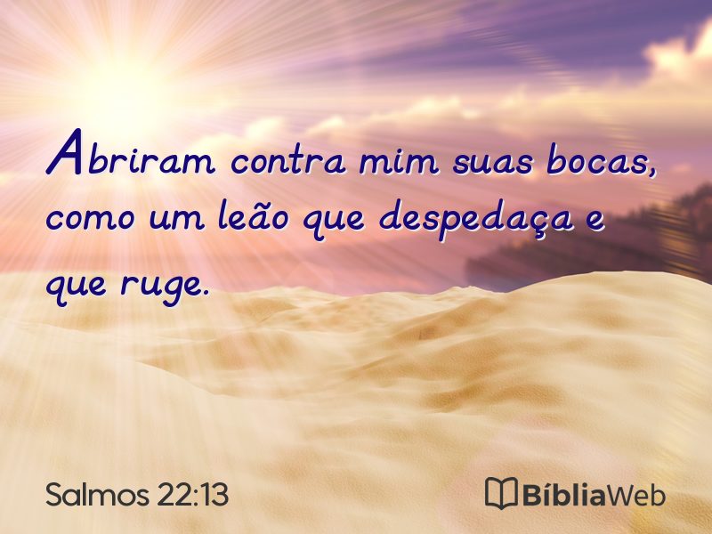 Salmos 22:13 em imagem para compartilhar