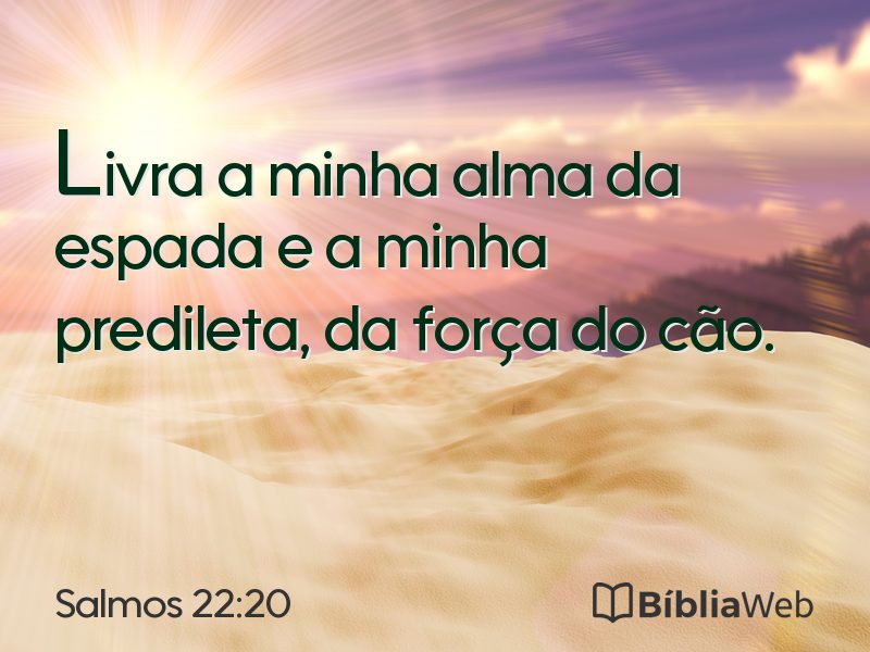 Salmos 22:20 em imagem para compartilhar