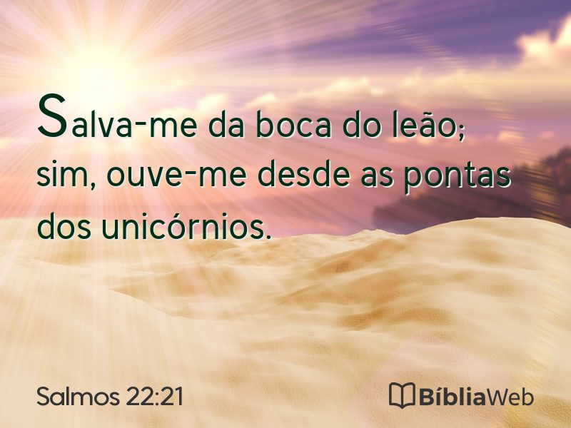 Salmos 22:21 em imagem para compartilhar