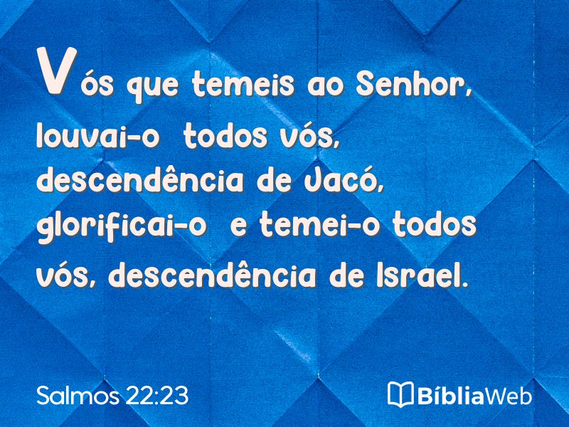 Salmos 22:23 em imagem para compartilhar
