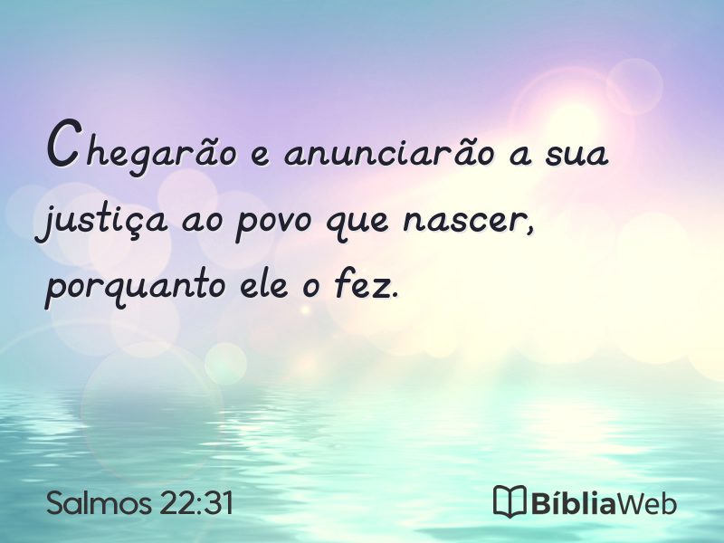 Salmos 22:31 em imagem para compartilhar