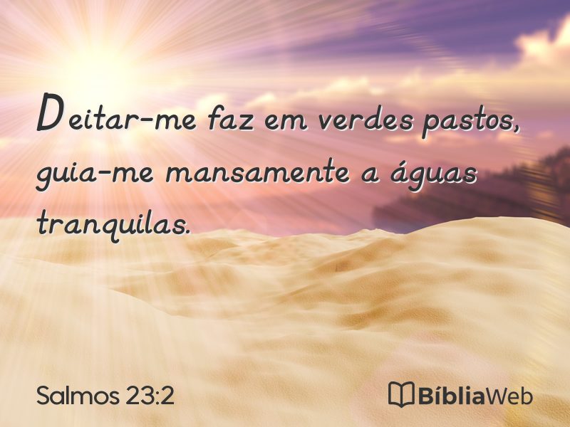 Salmos 23:2 em imagem para compartilhar