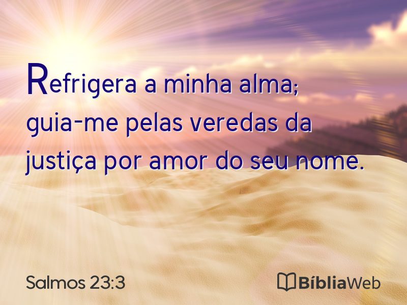 Salmos 23:3 em imagem para compartilhar