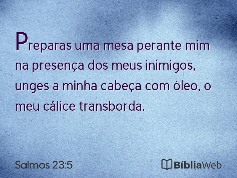 Salmos 23:5 em imagem para compartilhar
