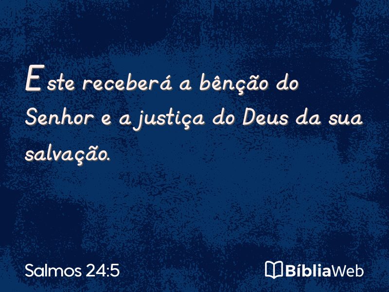 Salmos 24:5 em imagem para compartilhar