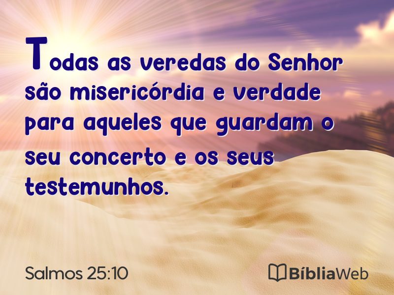 Salmos 25:10 em imagem para compartilhar