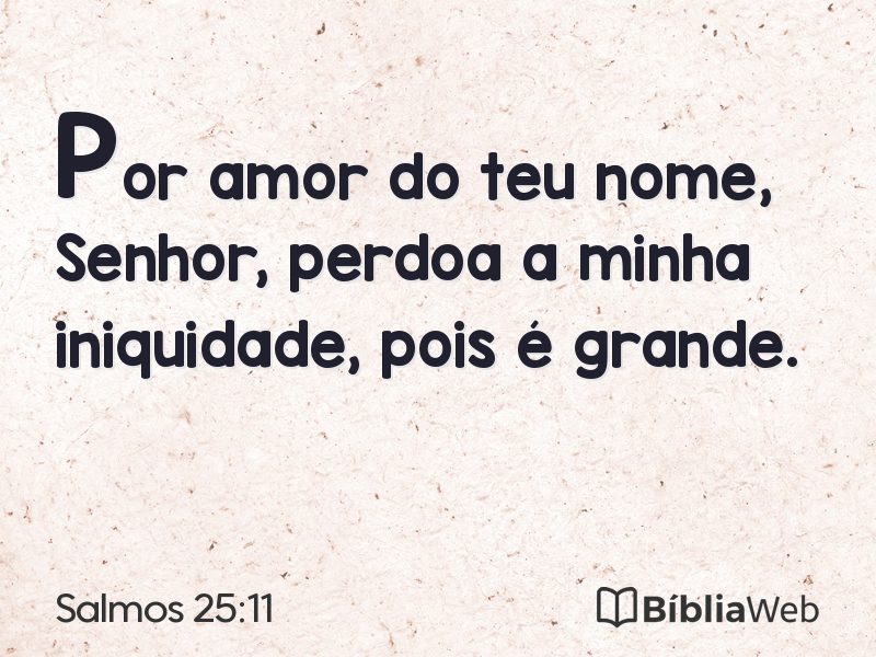 Salmos 25:11 em imagem para compartilhar