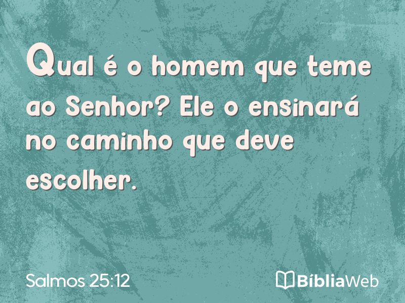 Salmos 25:12 em imagem para compartilhar