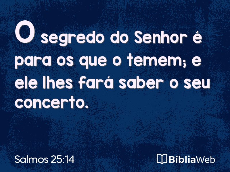 Salmos 25:14 em imagem para compartilhar