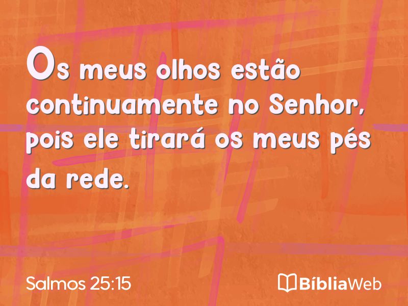 Salmos 25:15 em imagem para compartilhar