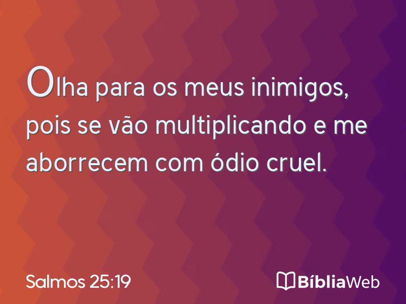 Salmos 25:19 em imagem para compartilhar