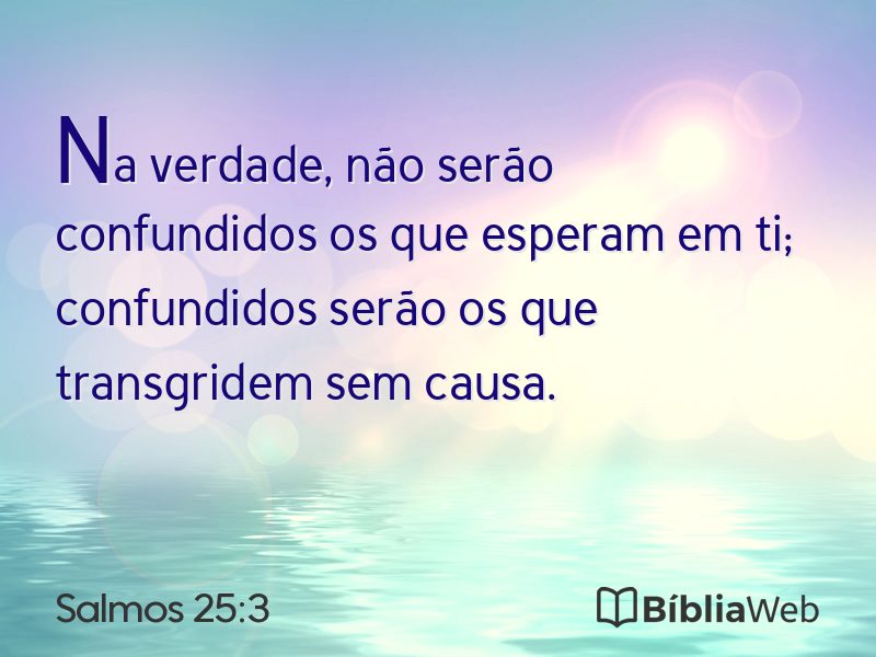 Salmos 25:3 em imagem para compartilhar