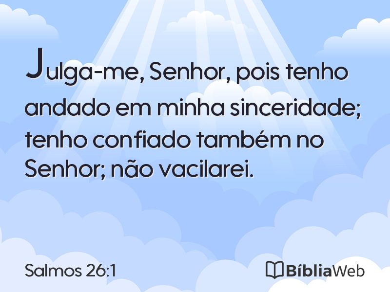 Salmos 26:1 em imagem para compartilhar