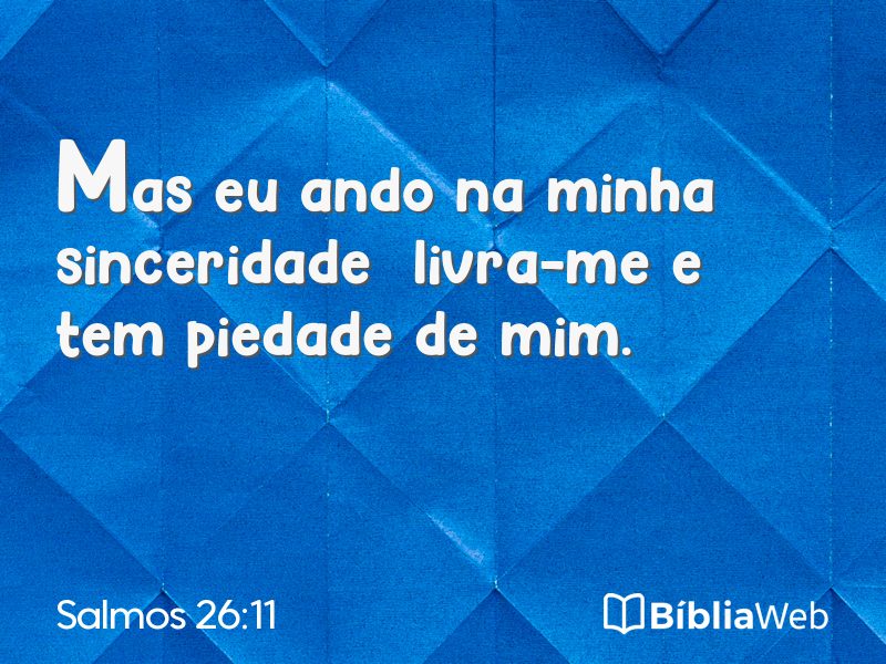 Salmos 26:11 em imagem para compartilhar
