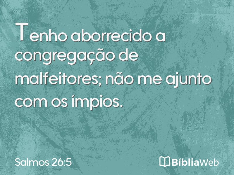 Salmos 26:5 em imagem para compartilhar