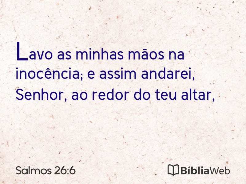 Salmos 26:6 em imagem para compartilhar
