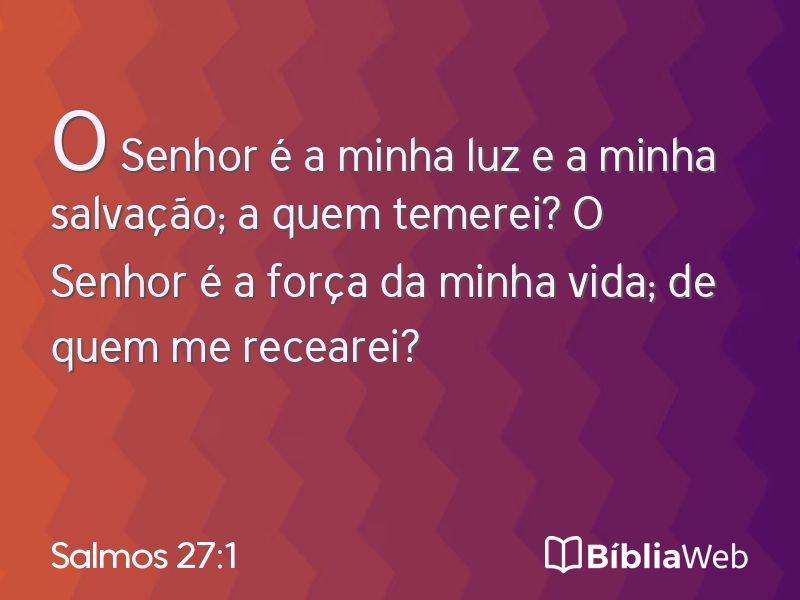 Salmos 27:1 em imagem para compartilhar