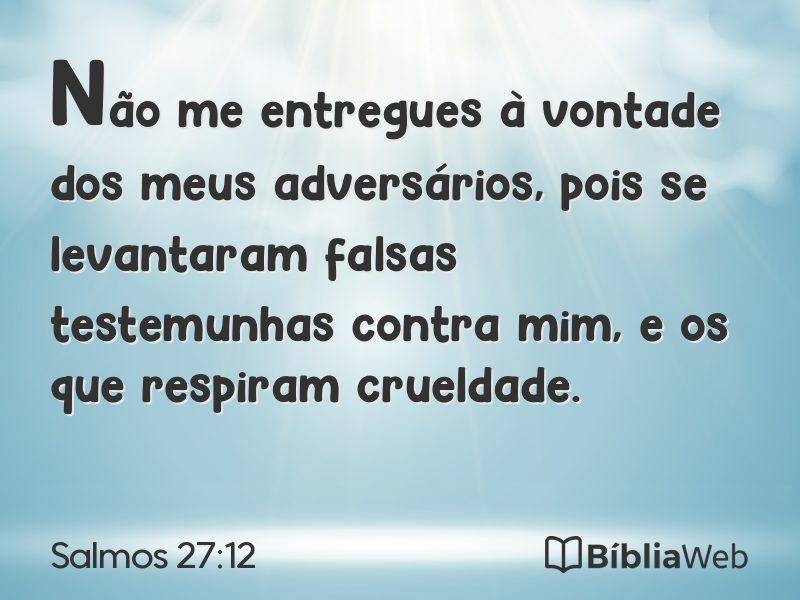 Salmos 27:12 em imagem para compartilhar