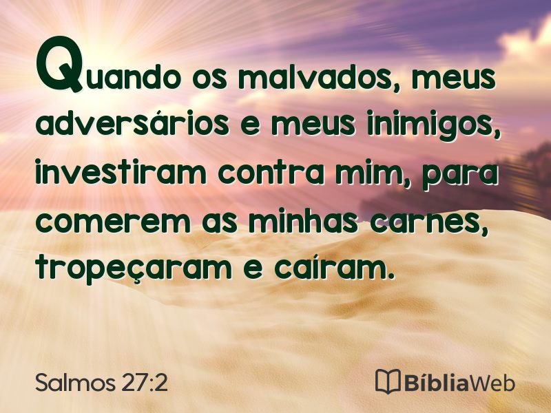 Salmos 27:2 em imagem para compartilhar