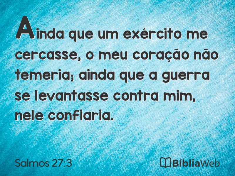 Salmos 27:3 em imagem para compartilhar