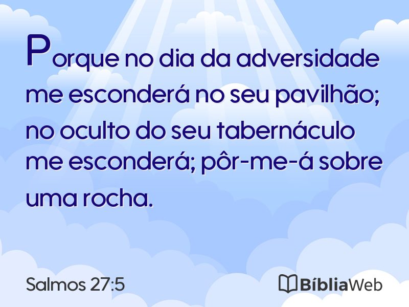 Salmos 27:5 em imagem para compartilhar