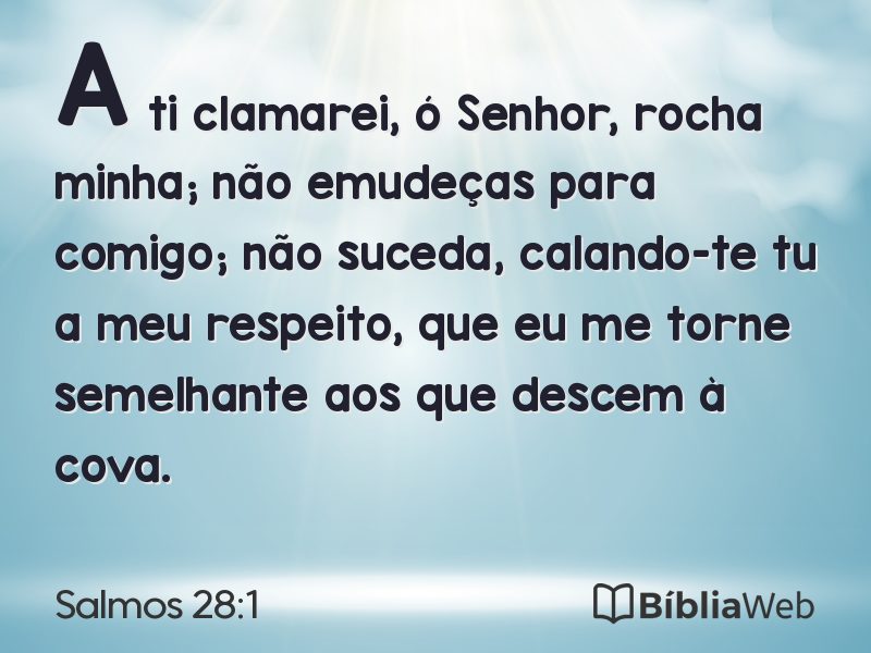 Salmos 28:1 em imagem para compartilhar
