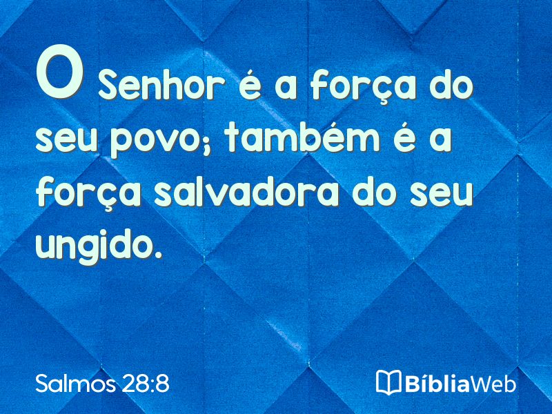 Salmos 28:8 em imagem para compartilhar