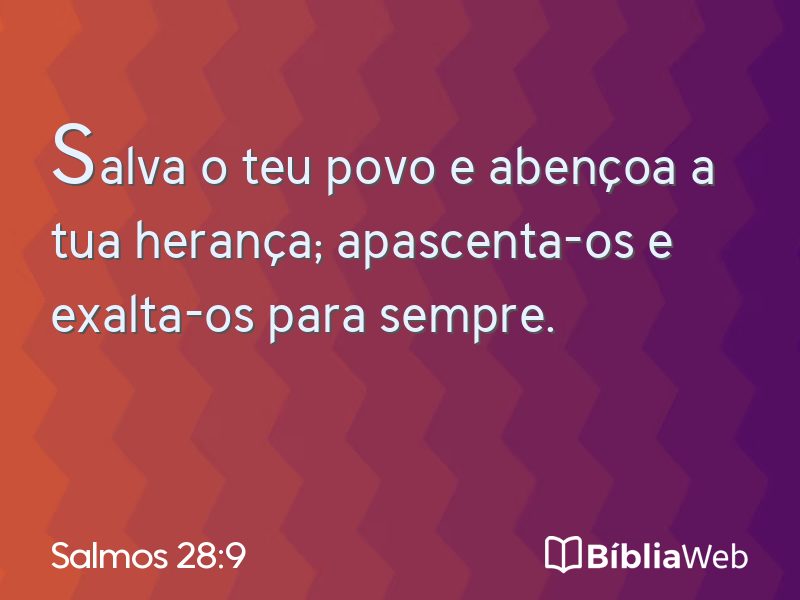Salmos 28:9 em imagem para compartilhar