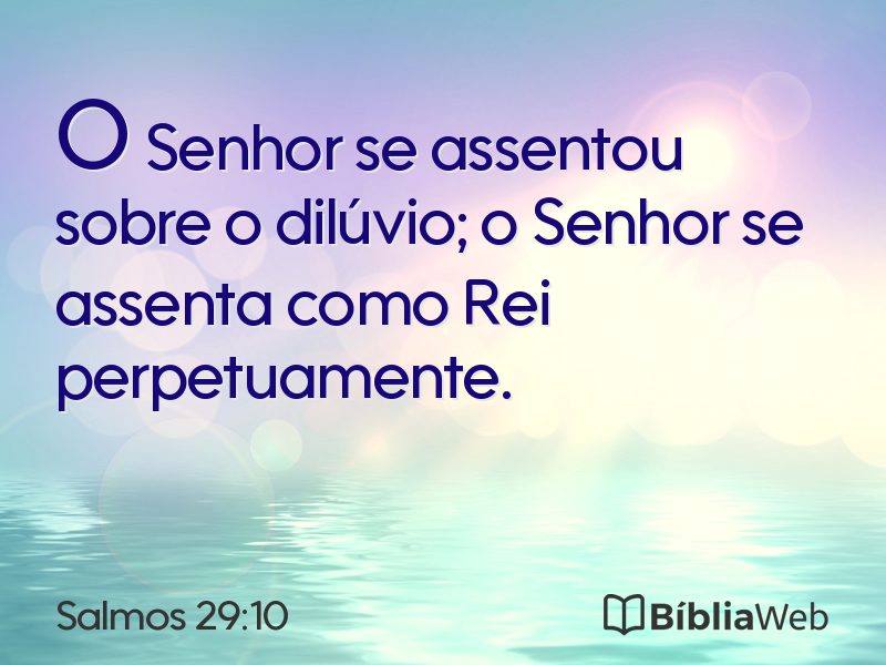 Salmos 29:10 em imagem para compartilhar
