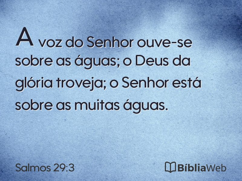 Salmos 29:3 em imagem para compartilhar