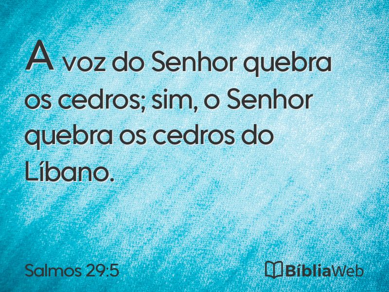 Salmos 29:5 em imagem para compartilhar