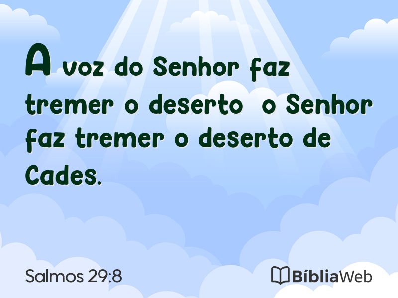 Salmos 29:8 em imagem para compartilhar