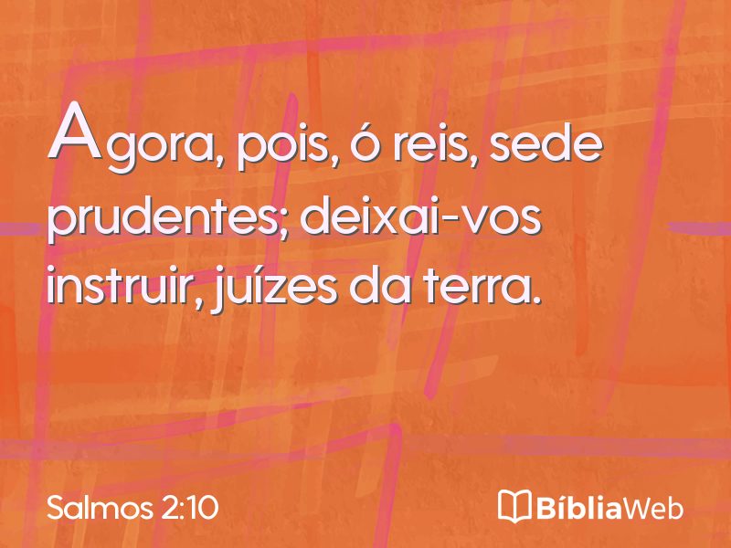 Salmos 2:10 em imagem para compartilhar