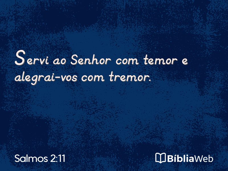Salmos 2:11 em imagem para compartilhar