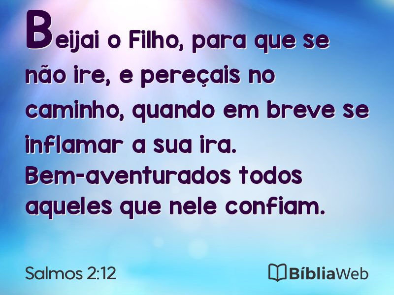 Salmos 2:12 em imagem para compartilhar
