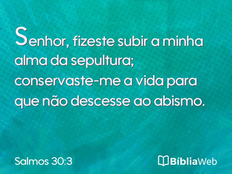 Salmos 30:3 em imagem para compartilhar