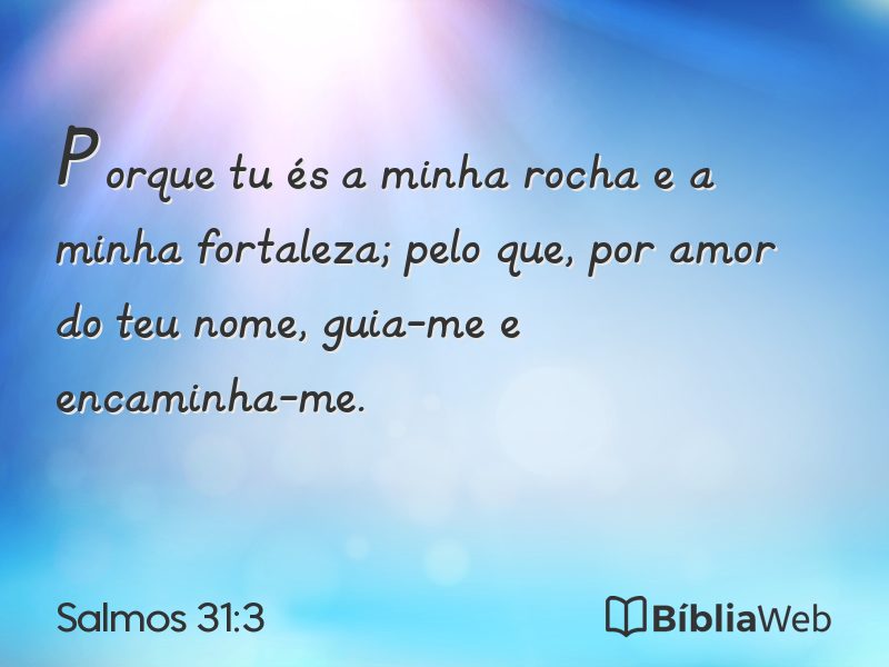 Salmos 31:3 em imagem para compartilhar