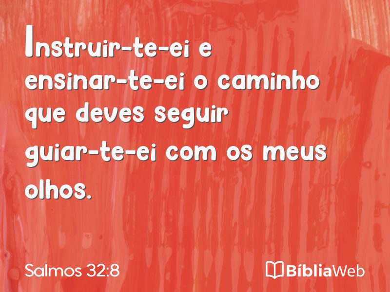 Salmos 32:8 em imagem para compartilhar