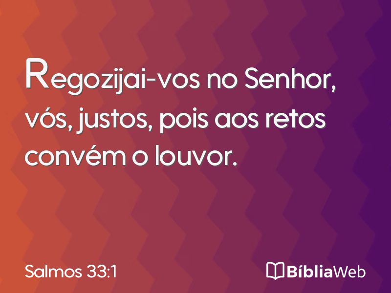 Salmos 33:1 em imagem para compartilhar