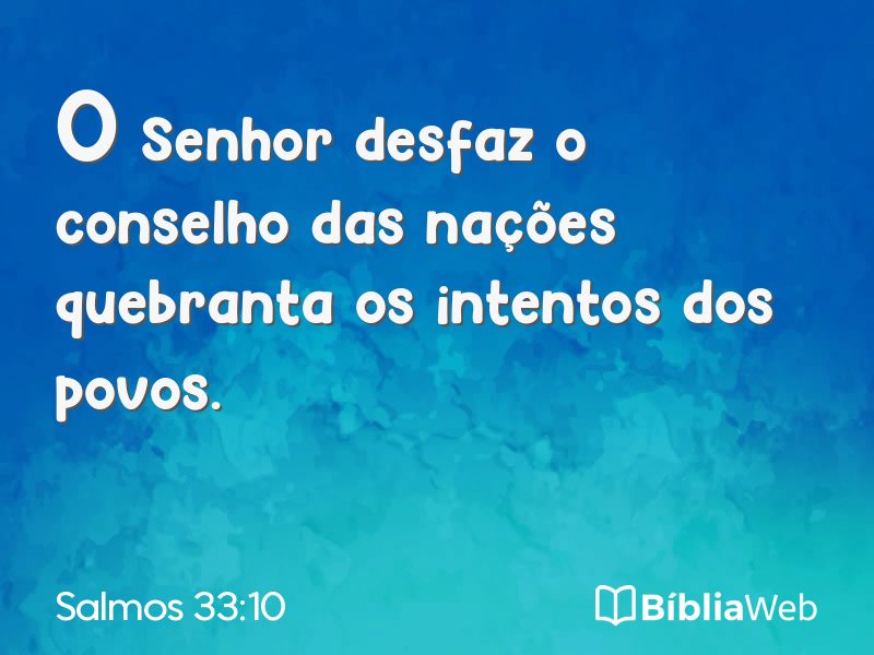 Salmos 33:10 em imagem para compartilhar